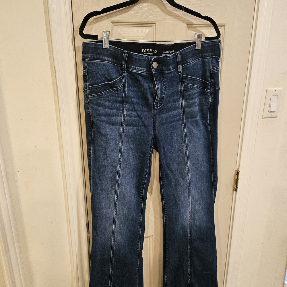 Torrid Dark Blue Flare Jeans
